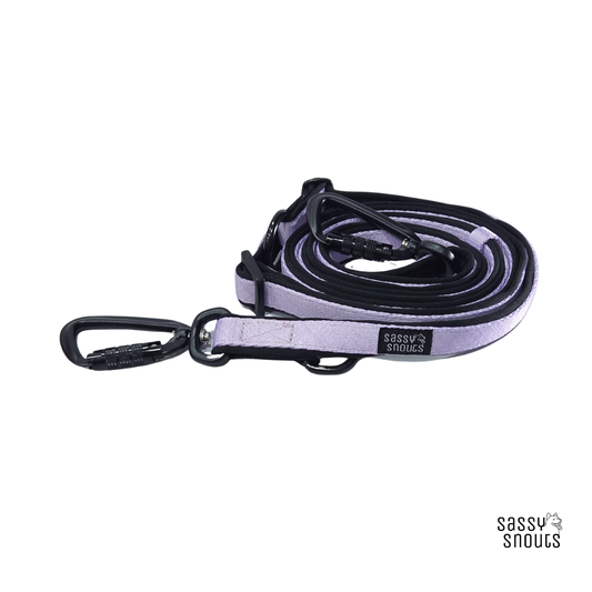 Classic Multi-way Padded Slim Leash (2 cm) in Lilac