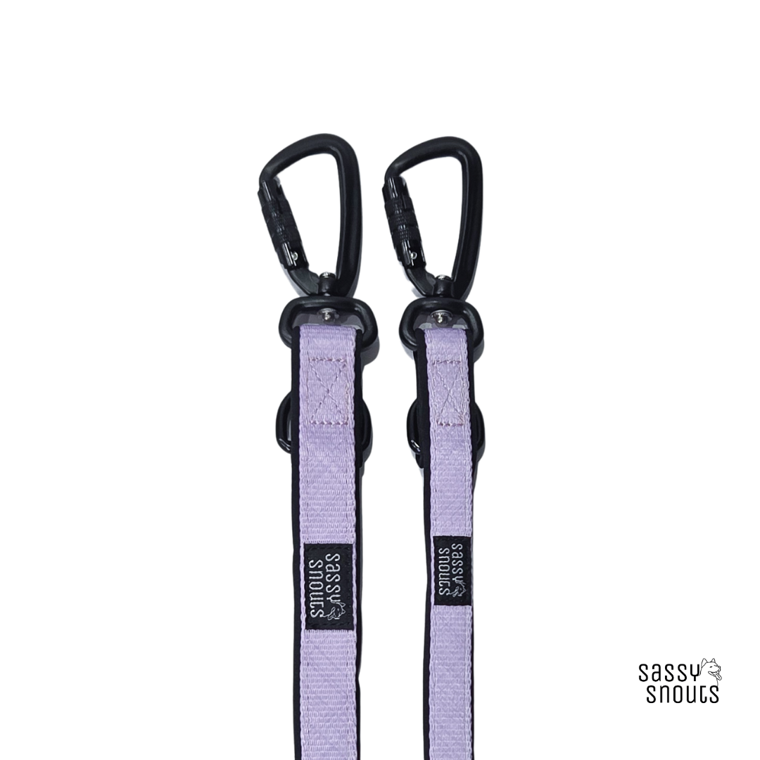 Classic Multi-way Padded Slim Leash (2 cm) in Lilac