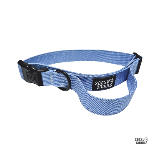 Classic Collar with Handle in Light Denim