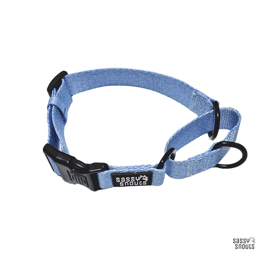 Classic Martingale Collar in Light Denim
