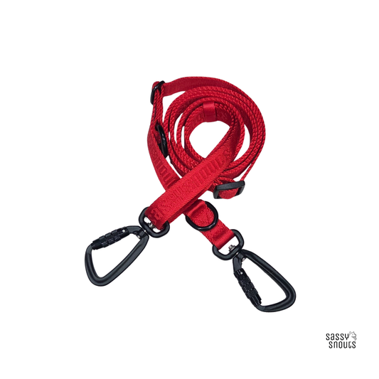 Signature Multi-way Slim Leash (2 cm) in Poppy Red