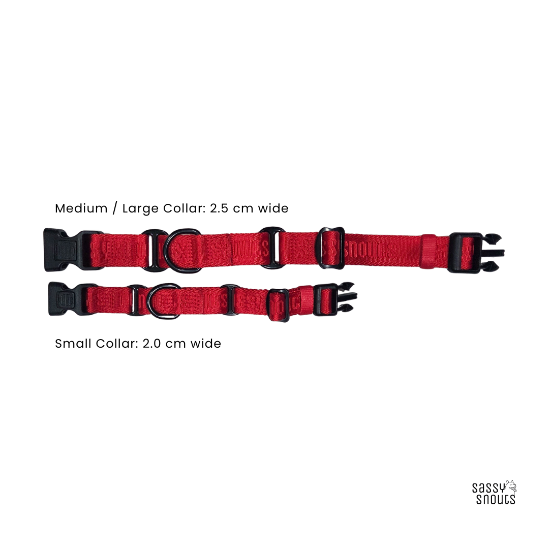 Signature Martingale Collar in Poppy Red