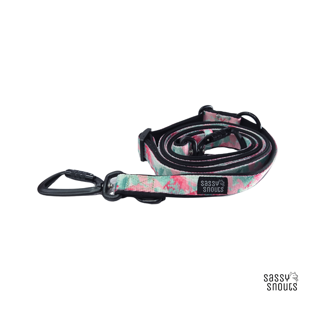 Classic Multi-way Padded Leash (2.5 cm) in Rosebud
