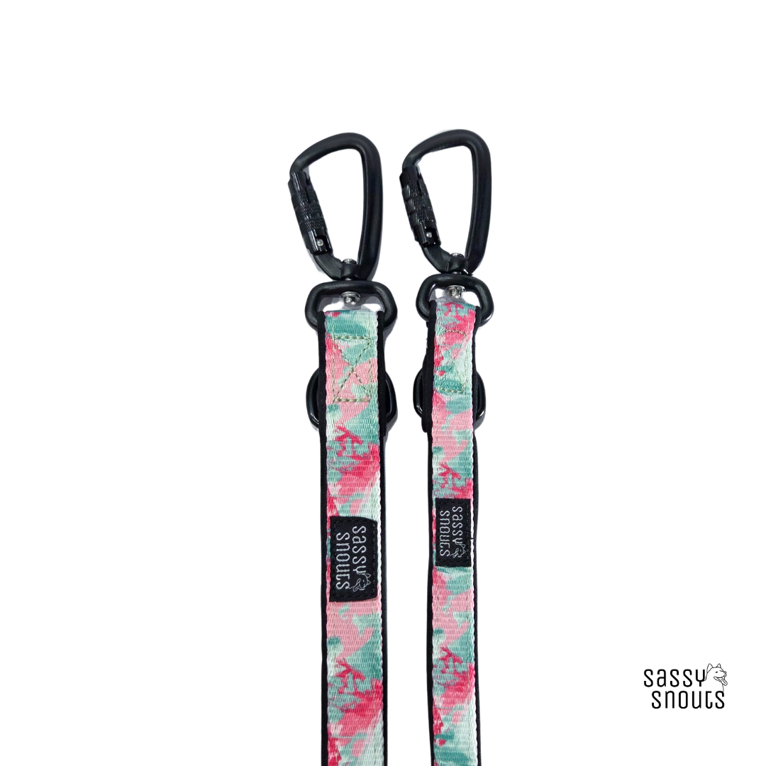 Classic Multi-way Padded Leash (2.5 cm) in Rosebud